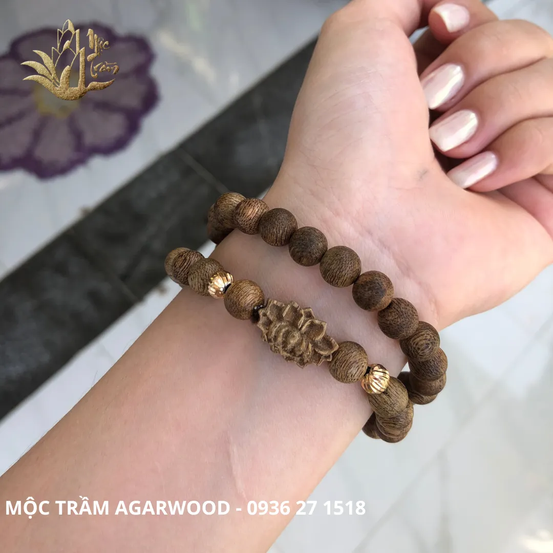 Natural Vietnamese Agarwood Double Wrap Bracelet – 8mm Kien Toc Oud Beads (Khanh Hoa)&nbsp;
